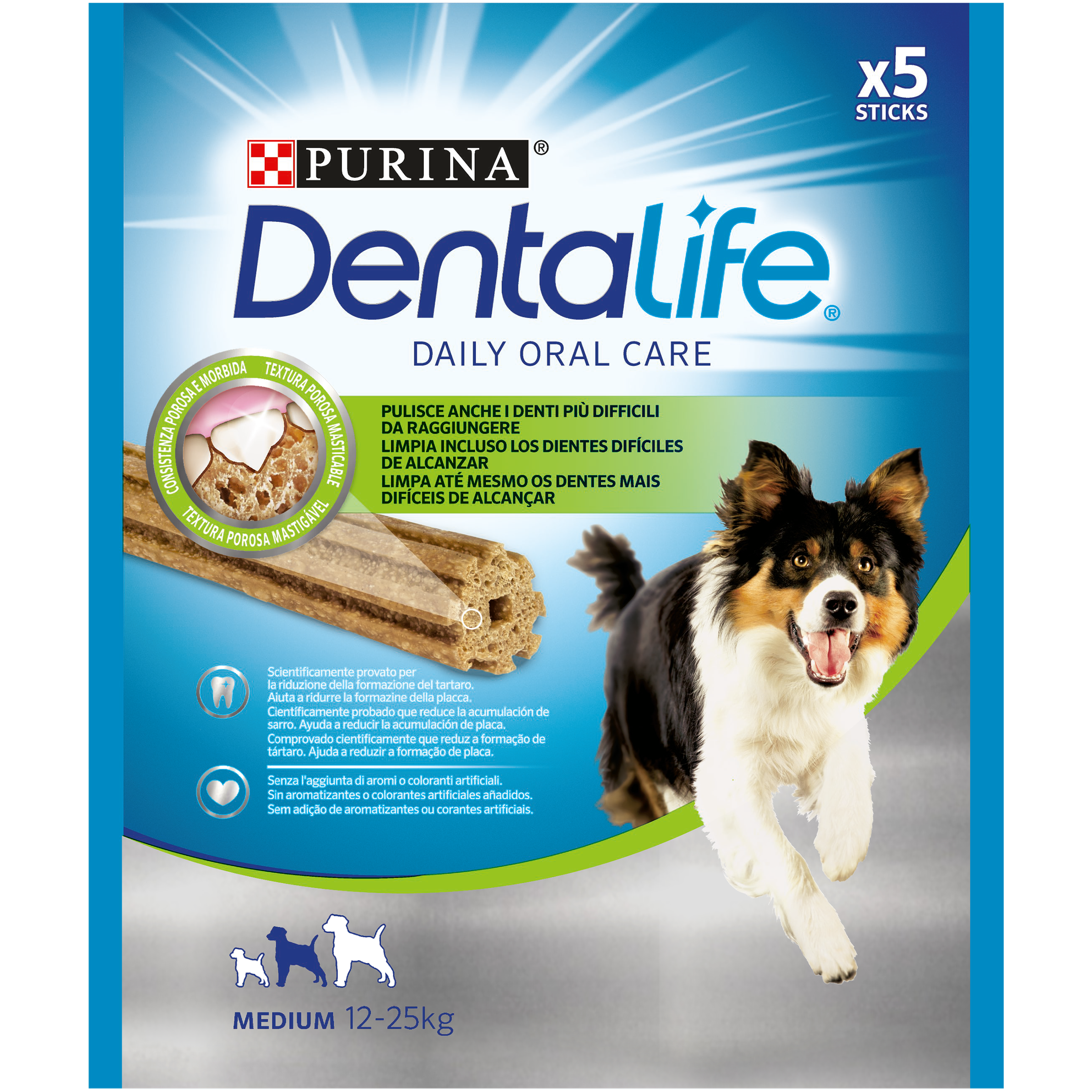 MEDIO DENTAL DENTALIFE CANE MEDIUM 5 STICK DA 115 GR - immagine 1